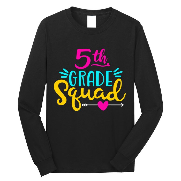 5th Grade Squad Team Arrow Heart Long Sleeve Shirt