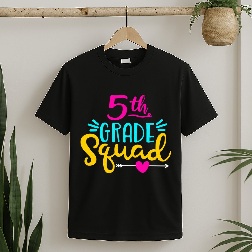 5th Grade Squad Team Arrow Heart T-Shirt