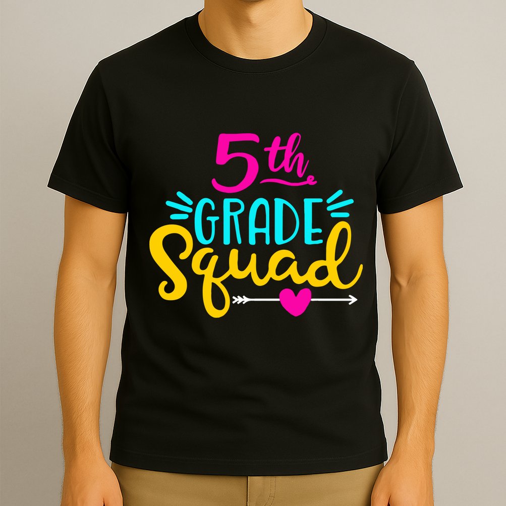 5th Grade Squad Team Arrow Heart T-Shirt