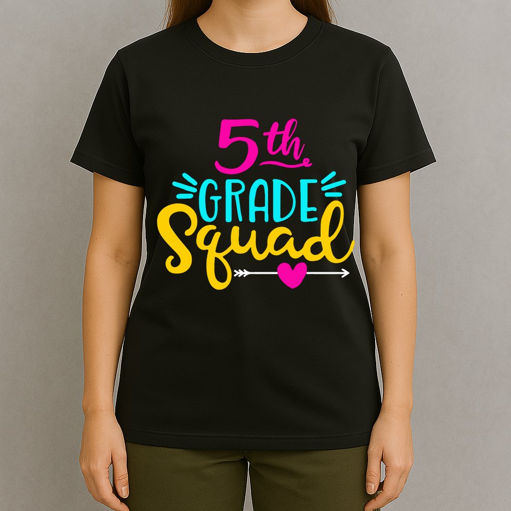 5th Grade Squad Team Arrow Heart T-Shirt