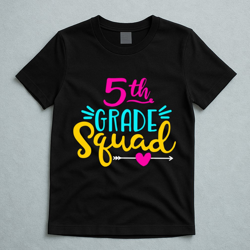 5th Grade Squad Team Arrow Heart T-Shirt
