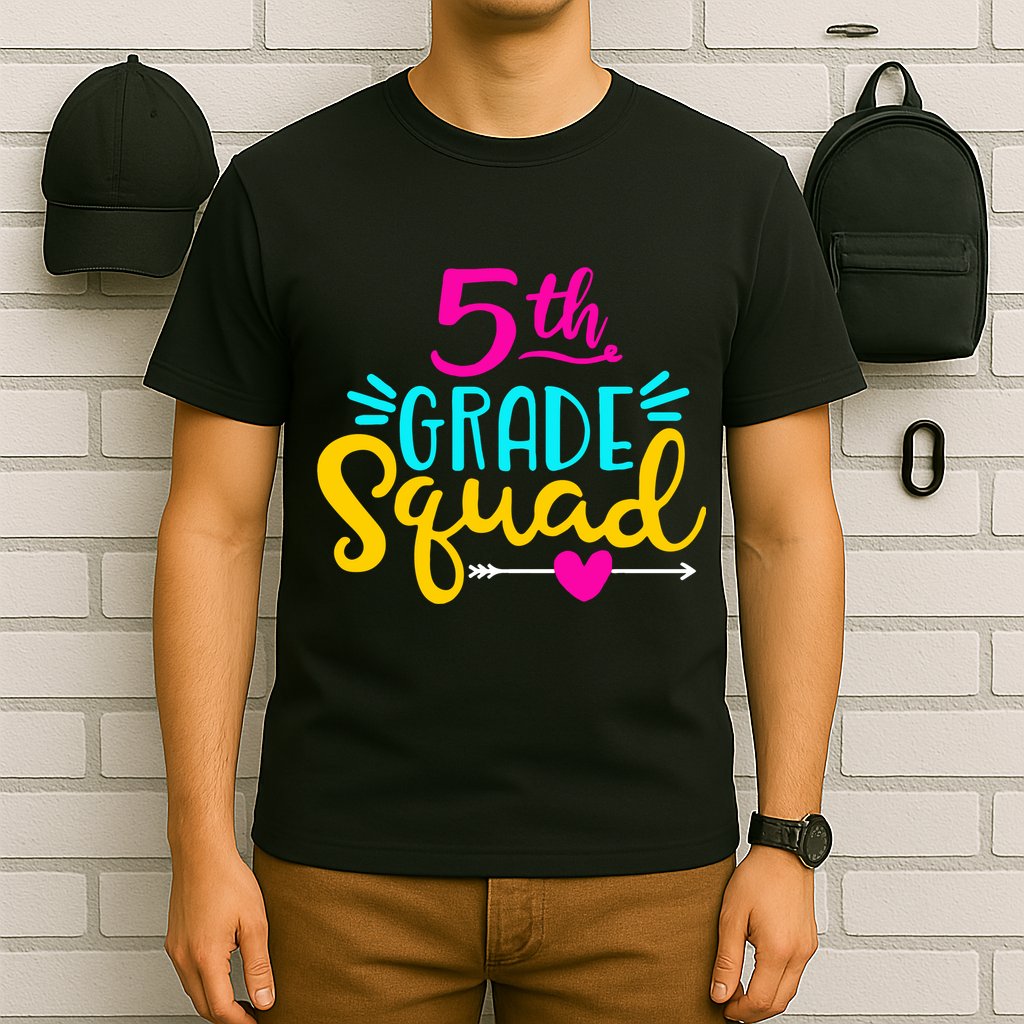 5th Grade Squad Team Arrow Heart T-Shirt