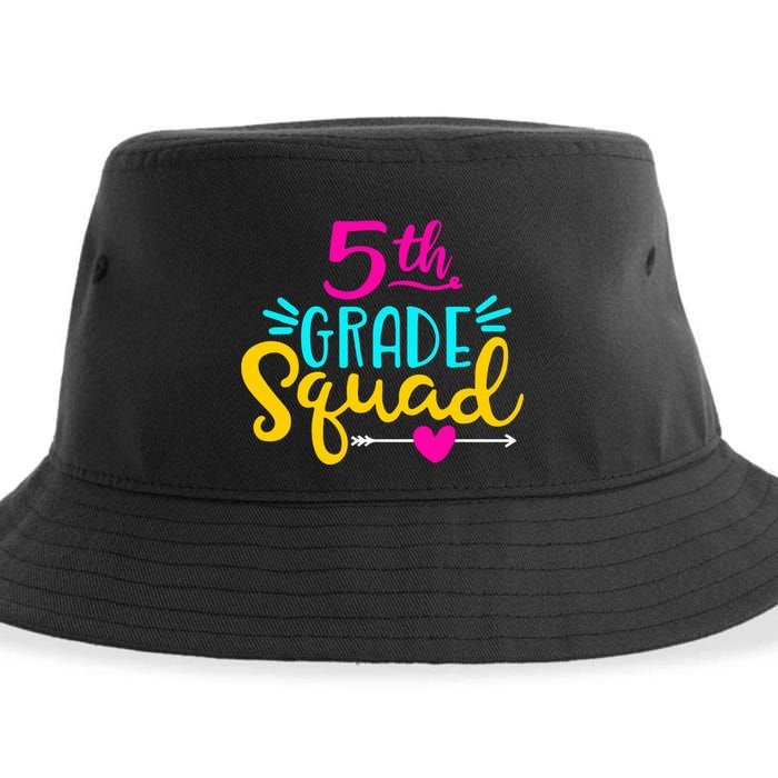 5th Grade Squad Team Arrow Heart Sustainable Bucket Hat