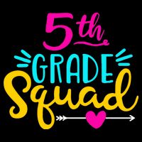 5th Grade Squad Team Arrow Heart Sustainable Bucket Hat