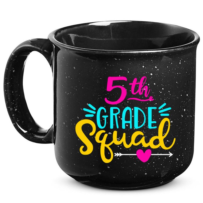 5th Grade Squad Team Arrow Heart 15oz Campfire Ceramic Mug