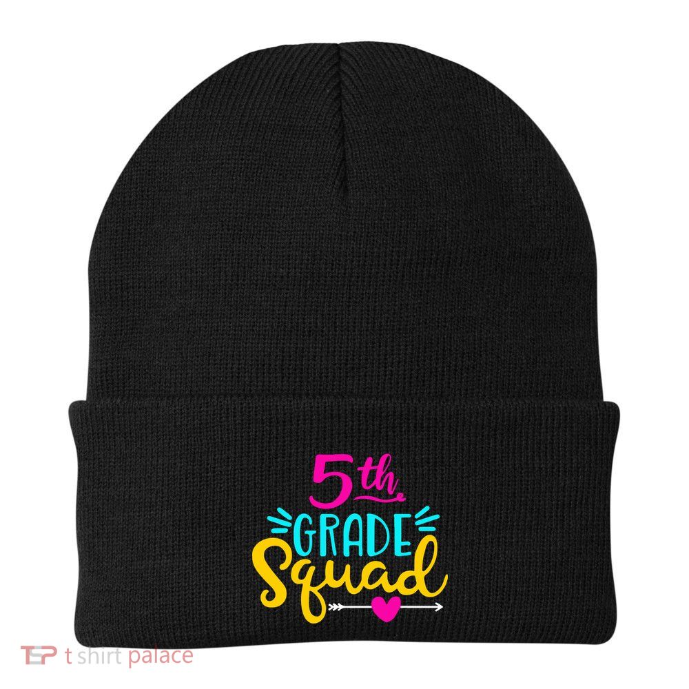 5th Grade Squad Team Arrow Heart Beanie