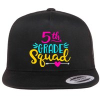 5th Grade Squad Team Arrow Heart Flat Bill Trucker Hat