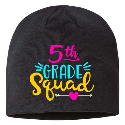 5th Grade Squad Team Arrow Heart Sustainable Beanie