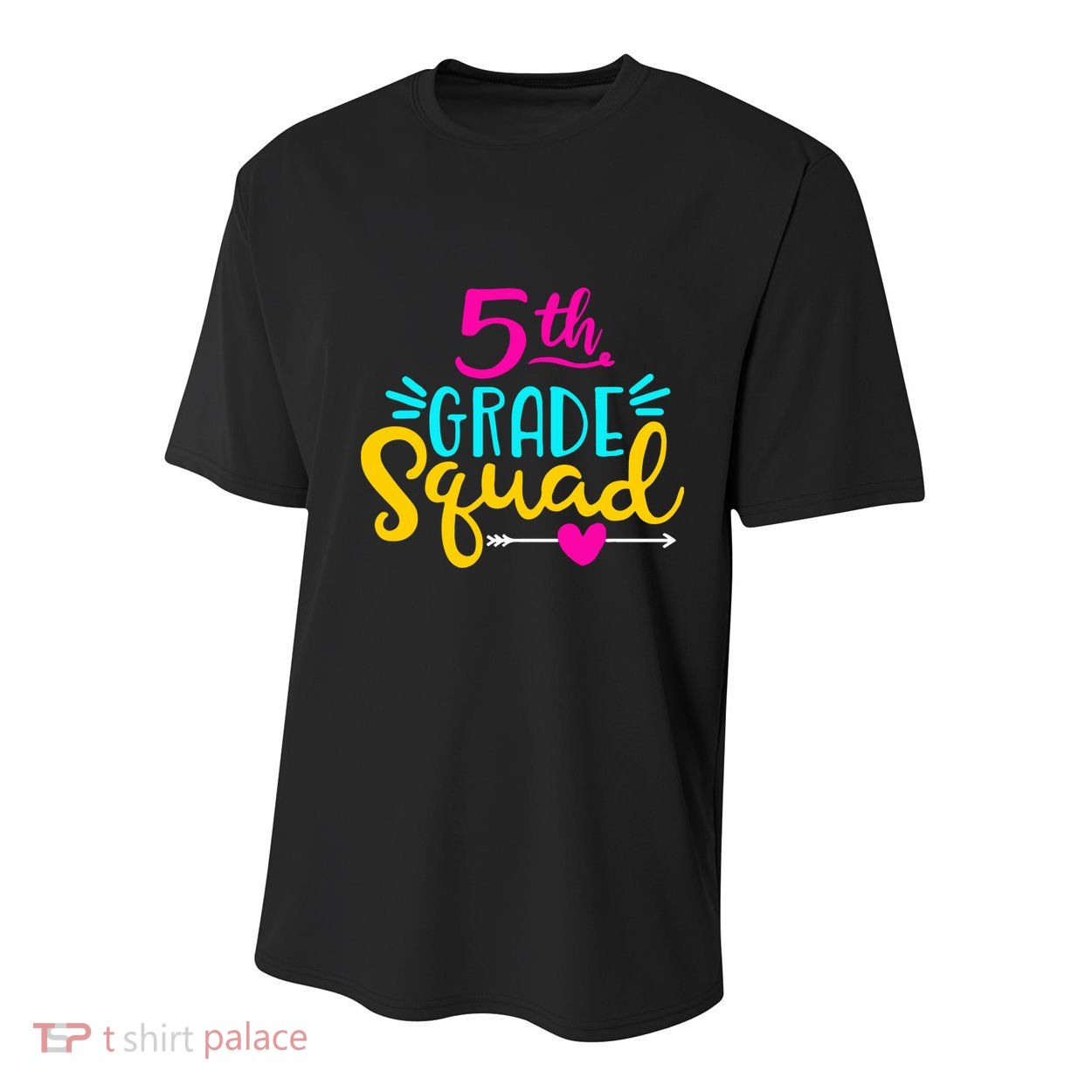 5th Grade Squad Team Arrow Heart Youth Performance Sprint T-Shirt