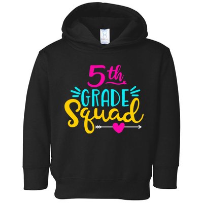 5th Grade Squad Team Arrow Heart Toddler Hoodie