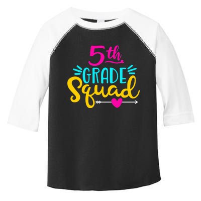 5th Grade Squad Team Arrow Heart Toddler Fine Jersey T-Shirt