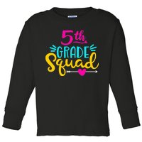 5th Grade Squad Team Arrow Heart Toddler Long Sleeve Shirt