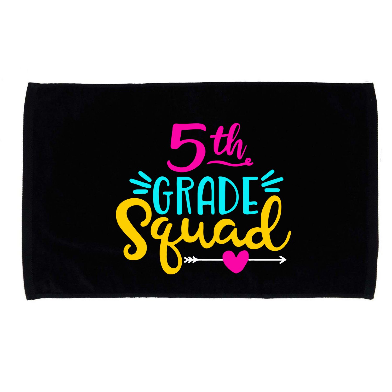 5th Grade Squad Team Arrow Heart Microfiber Hand Towel