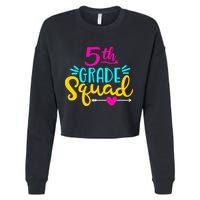 5th Grade Squad Team Arrow Heart Cropped Pullover Crew
