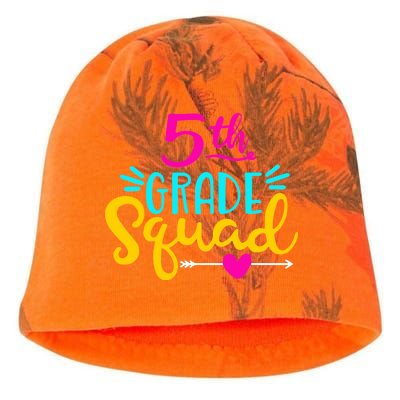 5th Grade Squad Team Arrow Heart Kati - Camo Knit Beanie