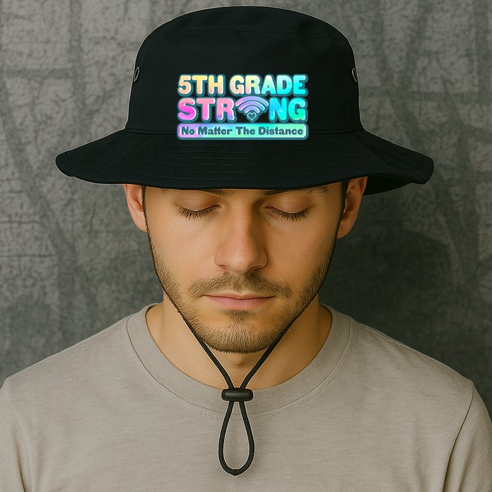 5th Grade Strong No Matter The Distance Distancing Learning Bucket Hat