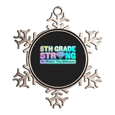 5th Grade Strong No Matter The Distance Distancing Learning Metallic Star Ornament