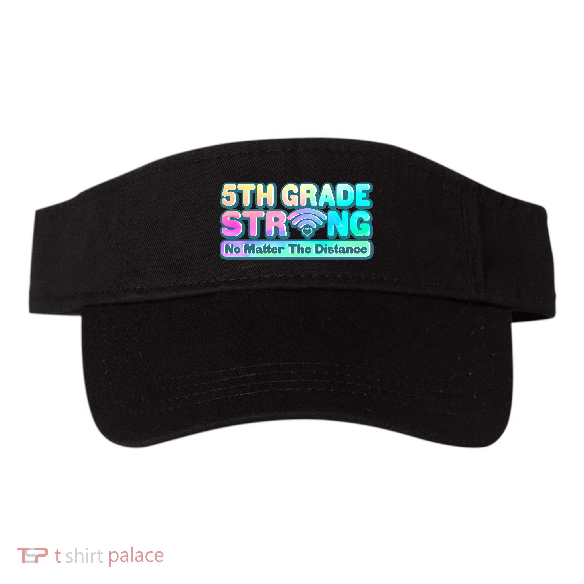 5th Grade Strong No Matter The Distance Distancing Learning Valucap Bio-Washed Visor