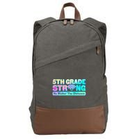 5th Grade Strong No Matter The Distance Distancing Learning Cotton Canvas Backpack