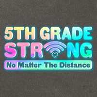 5th Grade Strong No Matter The Distance Distancing Learning Cotton Canvas Backpack