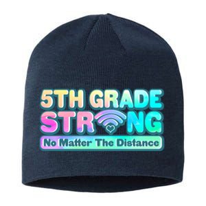 5th Grade Strong No Matter The Distance Distancing Learning Sustainable Beanie