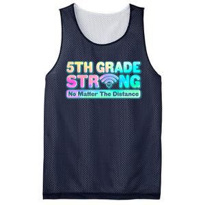 5th Grade Strong No Matter The Distance Distancing Learning Mesh Reversible Basketball Jersey Tank