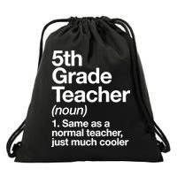 5th Grade Teacher Funny Definition Drawstring Bag