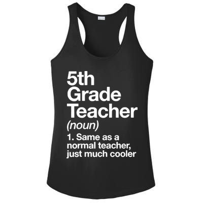 5th Grade Teacher Funny Definition Ladies PosiCharge Competitor Racerback Tank