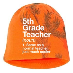 5th Grade Teacher Funny Definition Kati - Camo Knit Beanie