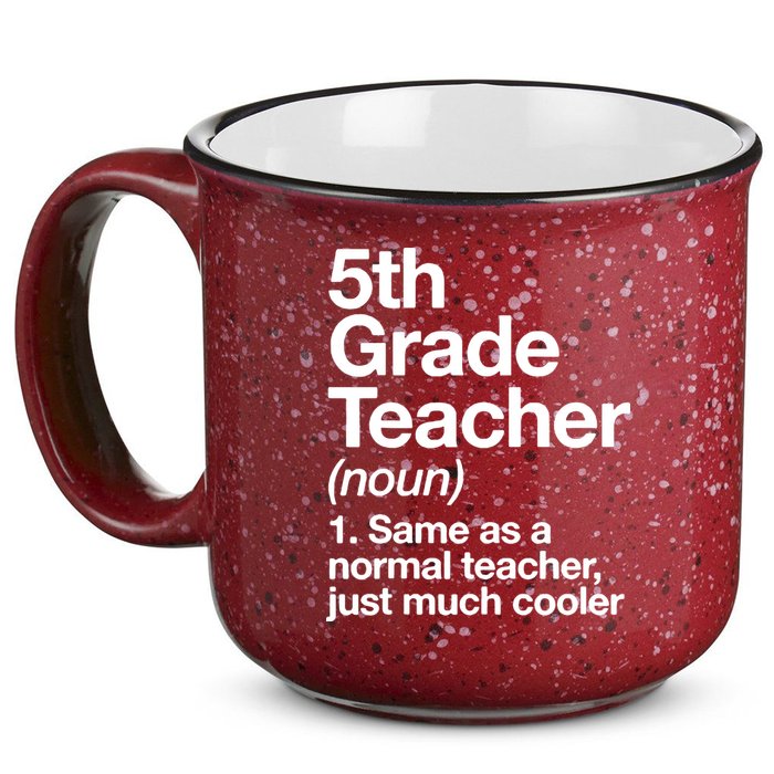 5th Grade Teacher Funny Definition 15oz Campfire Ceramic Mug