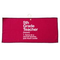 5th Grade Teacher Funny Definition Large Microfiber Waffle Golf Towel