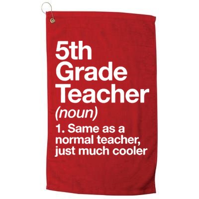 5th Grade Teacher Funny Definition Golf Towel