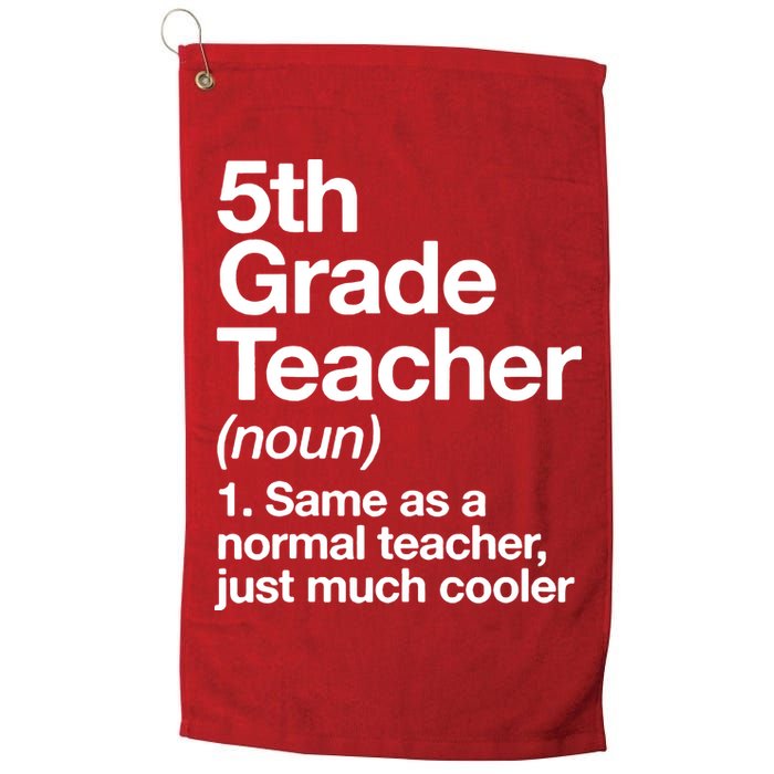 5th Grade Teacher Funny Definition Golf Towel