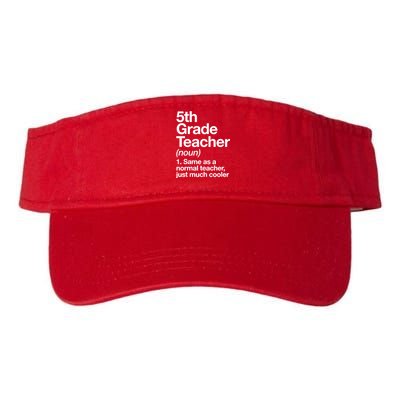 5th Grade Teacher Funny Definition Valucap Bio-Washed Visor