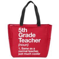 5th Grade Teacher Funny Definition Zip Tote Bag