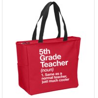 5th Grade Teacher Funny Definition Zip Tote Bag