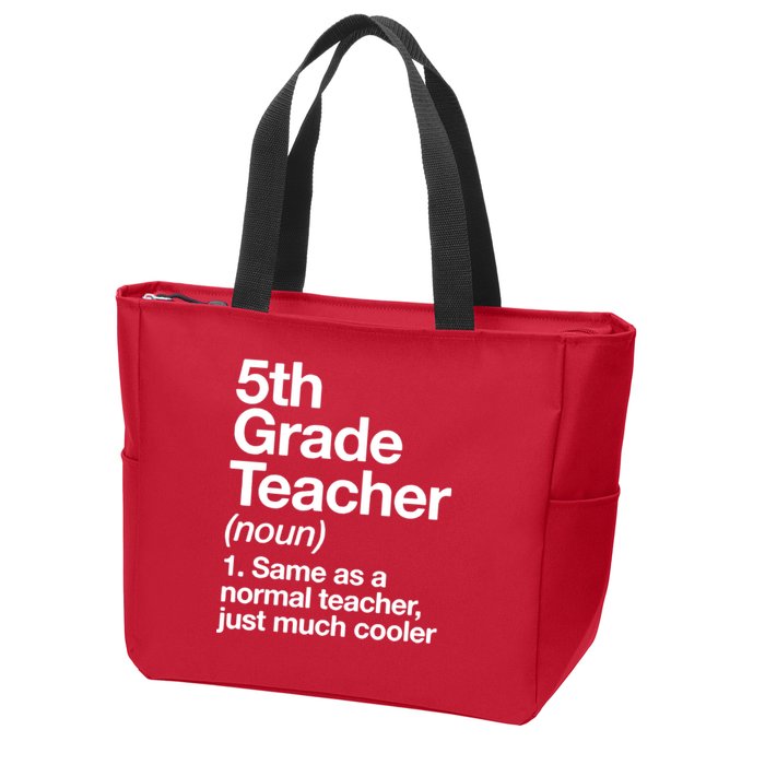 5th Grade Teacher Funny Definition Zip Tote Bag