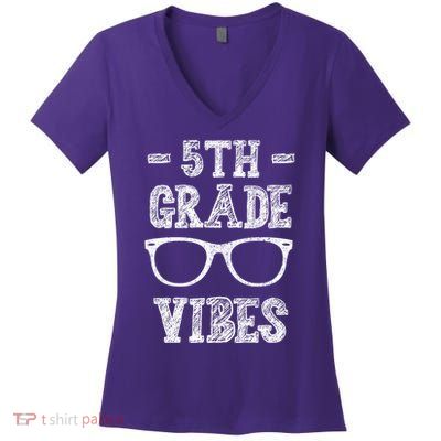5th Grade Vibes Women's V-Neck T-Shirt