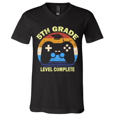 5th Level Complete School Graduation V-Neck T-Shirt
