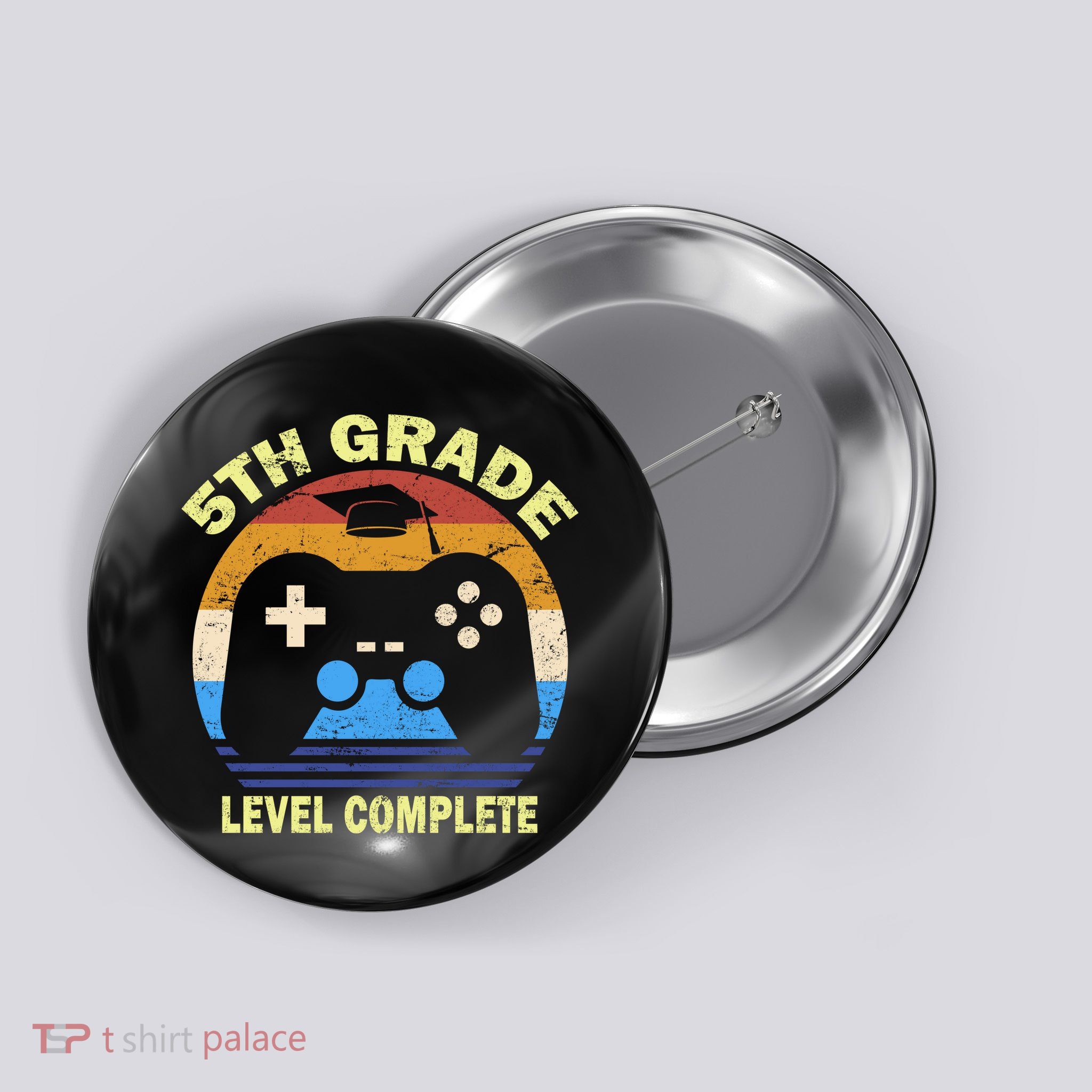 5th Level Complete School Graduation Button