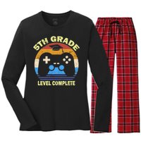 5th Level Complete School Graduation Women's Long Sleeve Flannel Pajama Set 