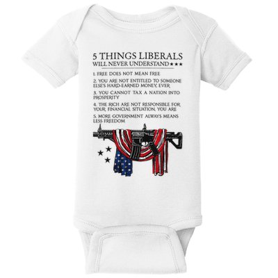 5 Thing Liberals Will Never Understand Baby Bodysuit