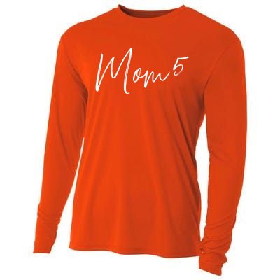 5th Time Mom Of 5 Meaningful Gift Cooling Performance Long Sleeve Crew