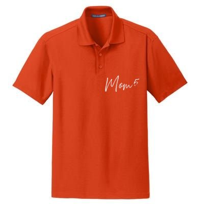 5th Time Mom Of 5 Meaningful Gift Dry Zone Grid Polo