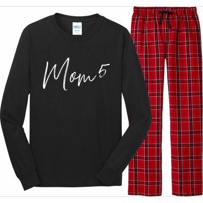 5th Time Mom Of 5 Meaningful Gift Long Sleeve Pajama Set