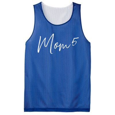 5th Time Mom Of 5 Meaningful Gift Mesh Reversible Basketball Jersey Tank