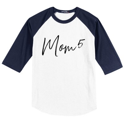 5th Time Mom Of 5 Meaningful Gift Baseball Sleeve Shirt