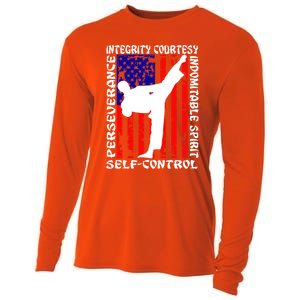 5 Tenets Of Taekwondo Martial Arts Gift Cooling Performance Long Sleeve Crew