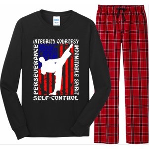 5 Tenets Of Taekwondo Martial Arts Gift Long Sleeve Pajama Set