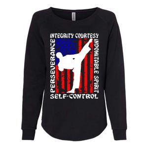 5 Tenets Of Taekwondo Martial Arts Gift Womens California Wash Sweatshirt